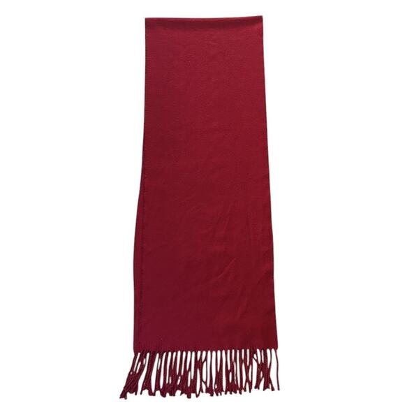 Croft & Barrow Tasseled Christmas Red Scarf One Size Fits All - Picture 3 of 4